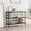 VidaXL Table console chêne fumé 100x32x75 cm bois d'ingénierie 839050