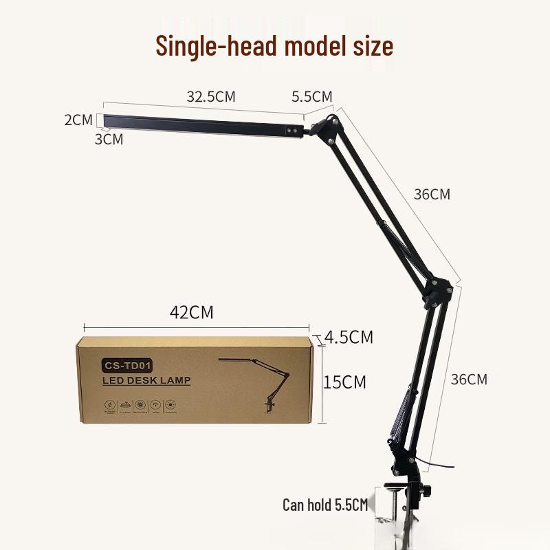 Oeny Dual-Head Clip-On Desk Lamp