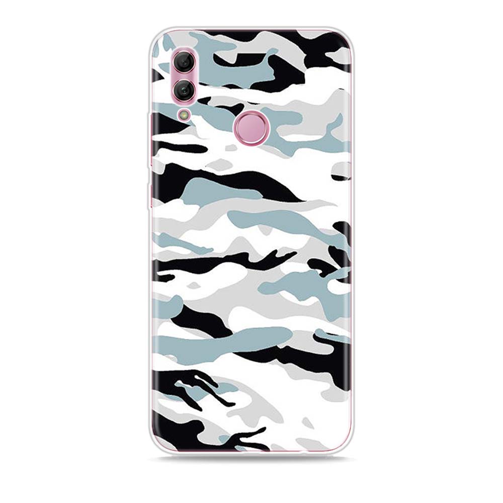 Armádní kamuflážní maskovací silikonový kryt pro Honor 30 30S 30i 9 10 9A 9C 9S 9N 10i 10X 9X Lite Pro 5G pouzdro na telefon