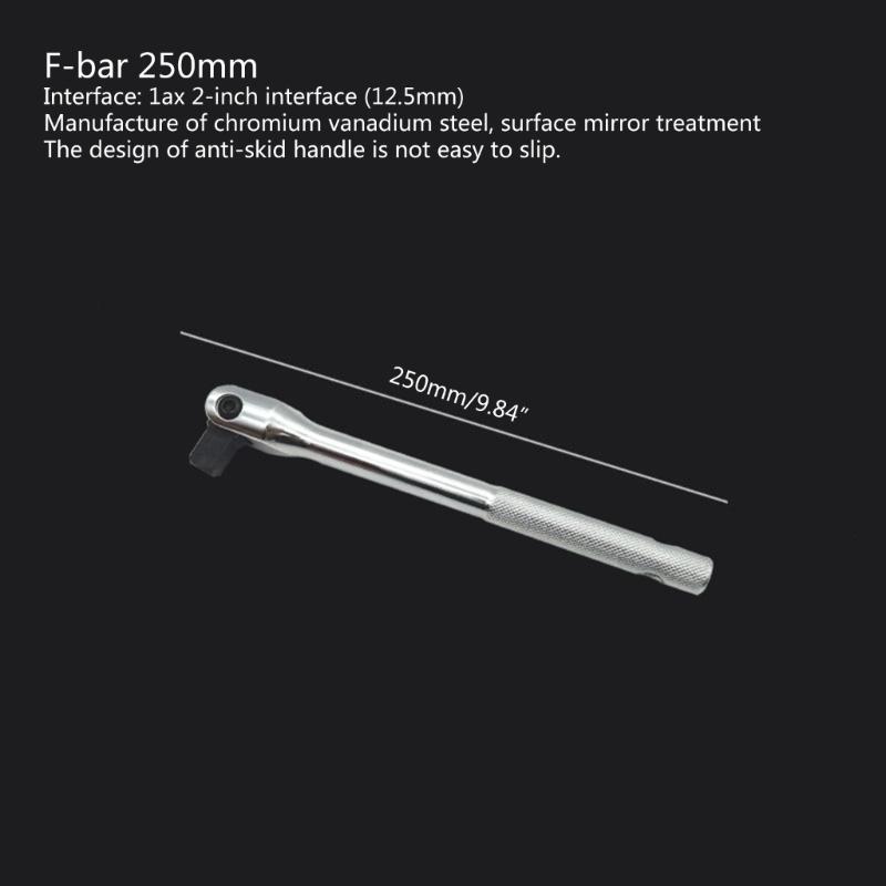 F Handle Socket Wrench Steering Handle 180 Degree Rotating Handles Durable Tool for Mechanics Builder DIY Enthusiasts