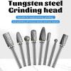 8pcs Tungsten Steel Grinding Head 6mm Carbide Mini Drill Diamond Burs Material Accessories Rotary File Metal Milling Cutter Tool