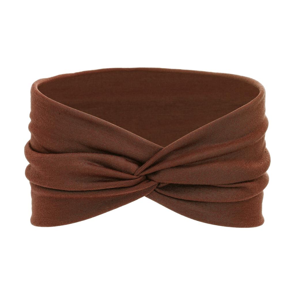 Boho Jednobarevné Široké Jógové Čelenky pro Ženy
