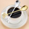 6Pcs Creative Personality Stainless Steel Gold Spoons Tree Leaf Spoon Coffee Spoon Tea Spoon Home Restaurant Dessert Cutlery Set