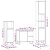 VidaXL Ensemble de meubles de salle de bain 3 pcs Sonoma gris 3190235