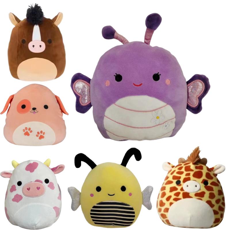 Toy Stuffed Squishmallow Cow Bee Dog Plush Doll Animal Pillow Home Gifts Decor