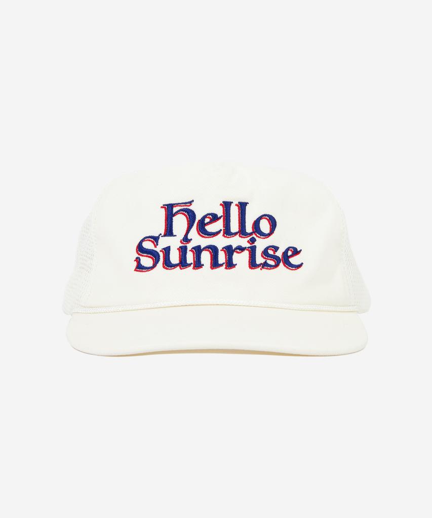HELLO SUNRISE Heritage Logo Relaxed Fit 5P Cap_White