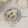 Round Metal Tray  Jewelry Dish Earrings Necklace Ring Candles Storage Plates Display Bowl Photography Props Home Decoration