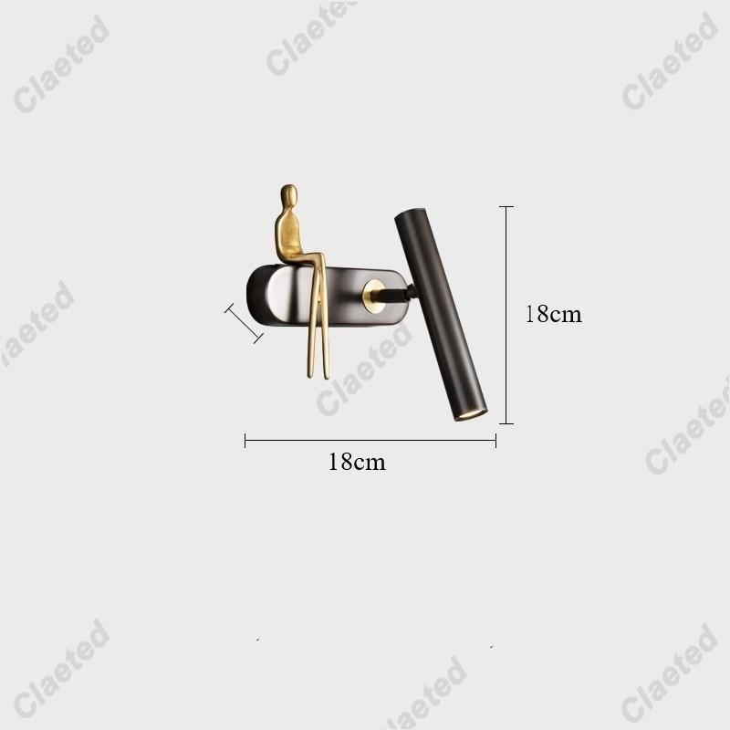 Creative Bedroom Wall Lamp Personality Postmodern Living Room Background Wall Light Luxury Bathroom Bedside Decor Wall Lamp