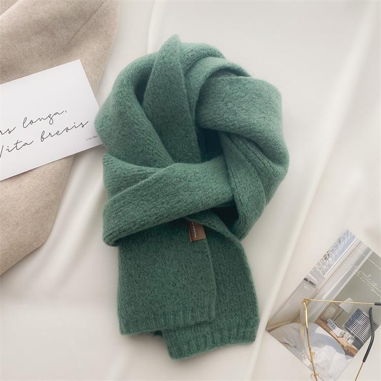 

Хорошая посадка, маленький шарф, женский осенне-зимний мягкий ворсистый вязаный кашемировый для защиты шеи, новый модный шарф 21X154cm