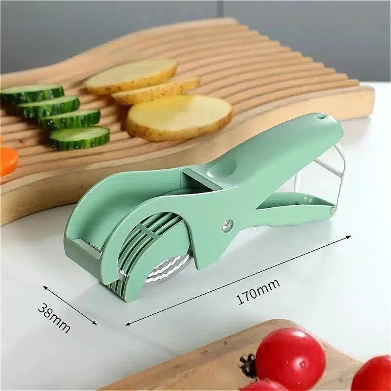 Food Manual Slicer Multifunctional Banana Slicer Vegetable Cutter Stainless Steel Slicers Cutter for Salad Sausage Kitchen Tools