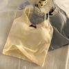 Camisole Vest Summer Cute Niche Design Sense Outer Wear Slimming Chest Pad Slim Sleeveless Metal Free Underwear