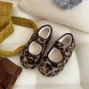 Warm Cotton Women Flats Shoes Comfort Soft Sole Short Plush Mary Jane Shoes Outdoor Furry Shoes For Autumn Winter