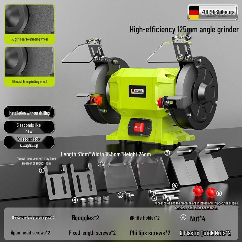 Shibaura Compact Electric Bench Grinder for Knives and Industrial Polishing