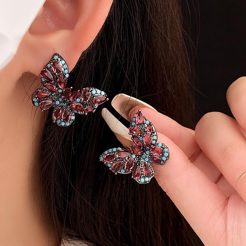 

Срібна Голка Діамантова Крапля Підвіска Пусети - Вінтажний Розкішний Дизайн