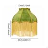 Bell-Shaped Lampshade in Velvet with Decorative Tassels And Fringes, Light Ideal for Floor Or Table