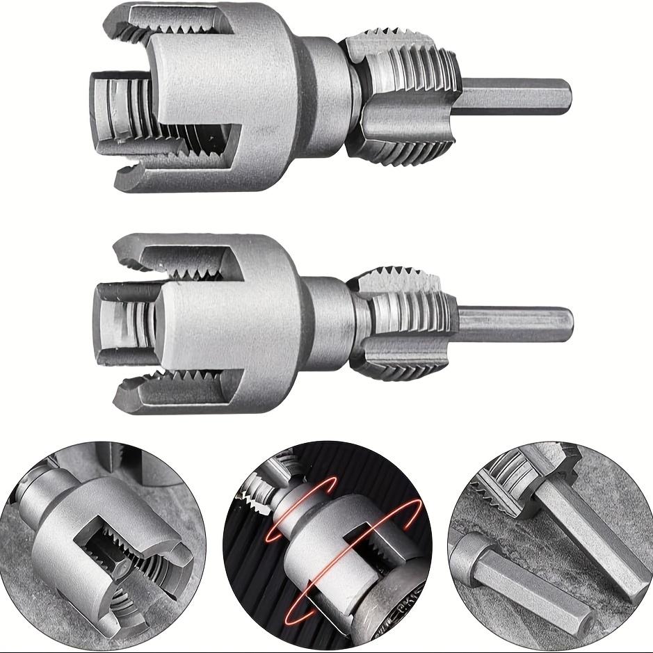 Vysokorychlostní ocelový elektrický vrták-kompatibilní sada nástrojů pro řezání závitů na PVC trubkách, integrovaný vnitřní a vnější nástroj pro řezání závitů 1/2" a 3/4"