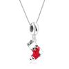 925 Sterling Silver Red Enamel Christmas Stocking Charm - Festive DIY Bracelet Gift for Friends & Family