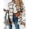 Autumn and Winter Loose Casual Retro Plaid Long Sleeved Shirt Jacket for Women