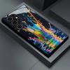 Color ink patterned glass phone case suitable for Samsung Galaxy S26 S25 S24 S23 S22 S20 FE/Ultra/Plus anti drop back cover