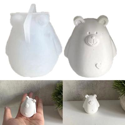 Silicone Bear Crystal Mold Realistic Bear Figurines Crafting Mould Animal Theme Epoxy Resin Molds for Handmade Crafts