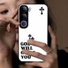 Retro Cross Letter Print Phone Case for Vivo V40 Lite 5G Y200 Acrylic TPU Hybrid Shockproof Cover