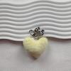 Sweet Plush Heart Bowknot Keychain Pendant Lovely Hanging Decorations Keyring Charm for Purse Bag Backpack Handbag