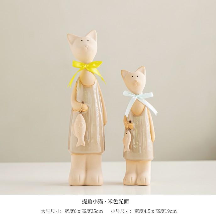 Jingdezhen Creative Ceramic Ornament Desktop Simplicity Niche Cute Porcelain Living Room High End Small Decoration
