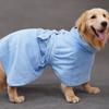 Quick-Dry Pet Robe Large Dogs Microfiber Towel Coat Golden Retriever Labrador Bathing