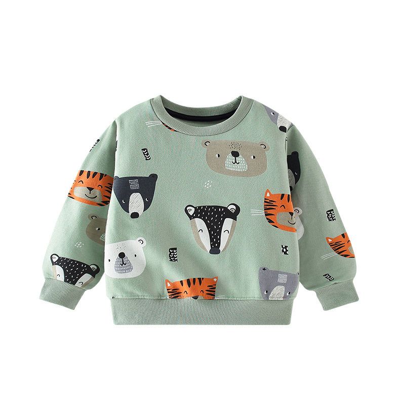 and American Boys' Sweatshirts 2025 Spring and Autumn New Trendy Cool Stylish Tops Children's Pure Cotton Pullover Children's Clothing Autumn Wear
