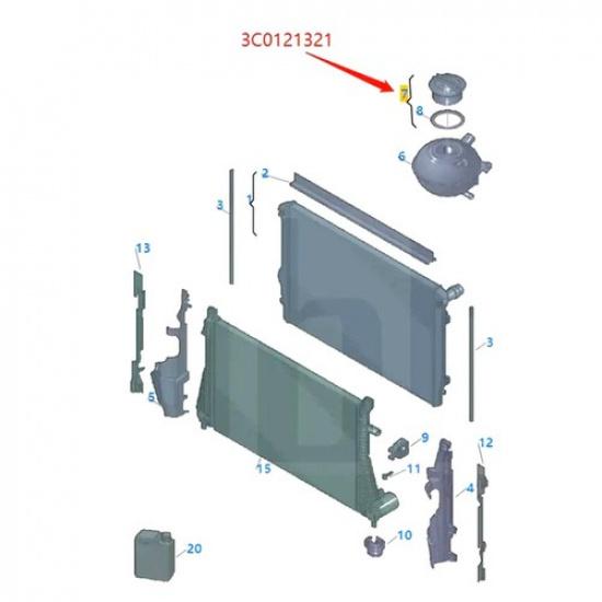 Compatible Radiator Water Tank Cap Lid Designed To Fit Various Model Years