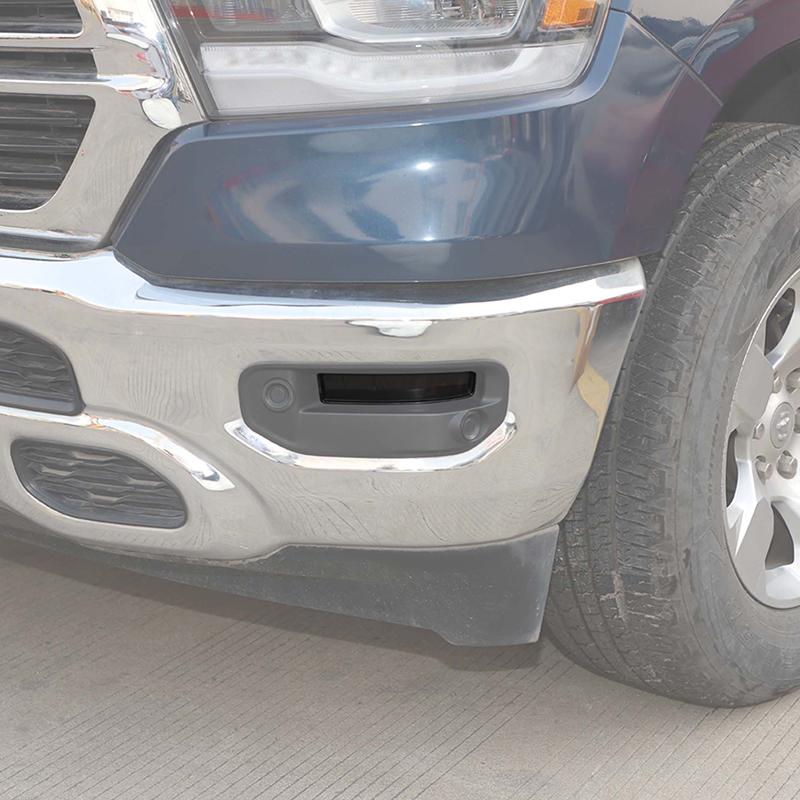 Auto-Nebelscheinwerfer-Abdeckung, Zierleiste, Nebelscheinwerfer-Dekoration, Schutz für Dodge RAM ab 2018, Zubehör, gesmoktes Schwarz