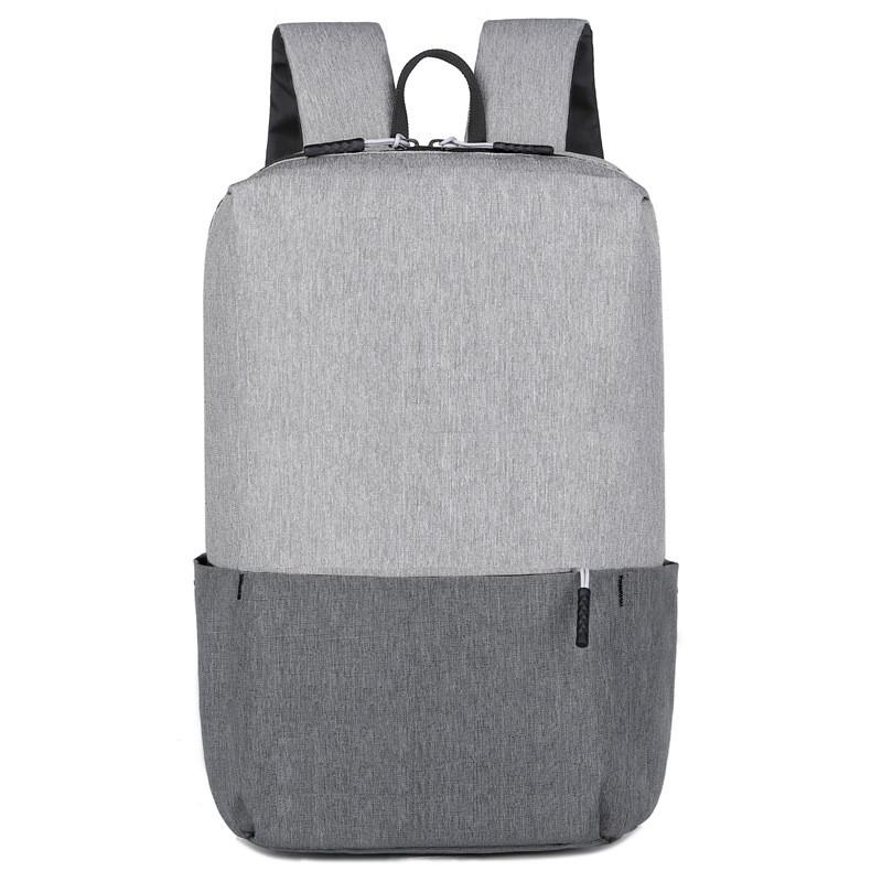 Outdoor Color Blocking Schoolbag Zipper Backpack Portable Bicycle Commuter Bag