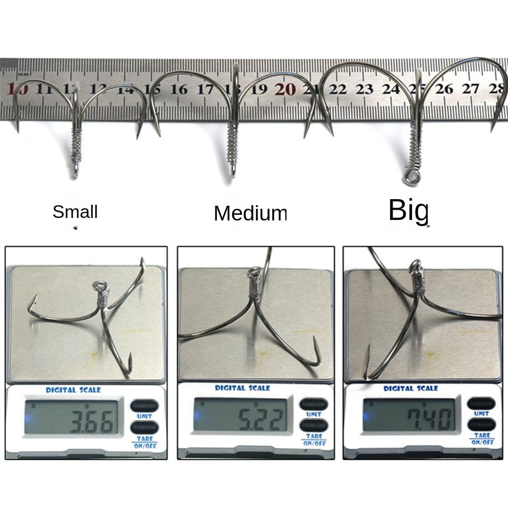 5pcs Fishing Tackle Fishhooks Treble Jig High Carbon Steel Hook new Barbed Hooks  Outdoor