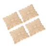 4Pcs Beautiful Flower Pattern Wood Carved Applique Furniture Decoration Garden Door Accessories