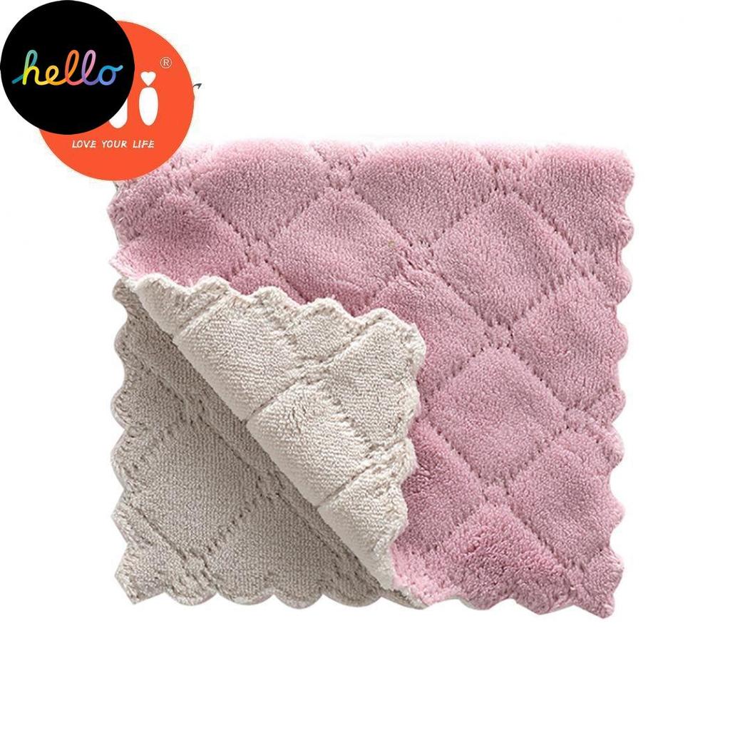 Home & Kitchen 5Pcs Water Absorbent Was ng Dish Cloth Towel Rag Clean Tablecloth