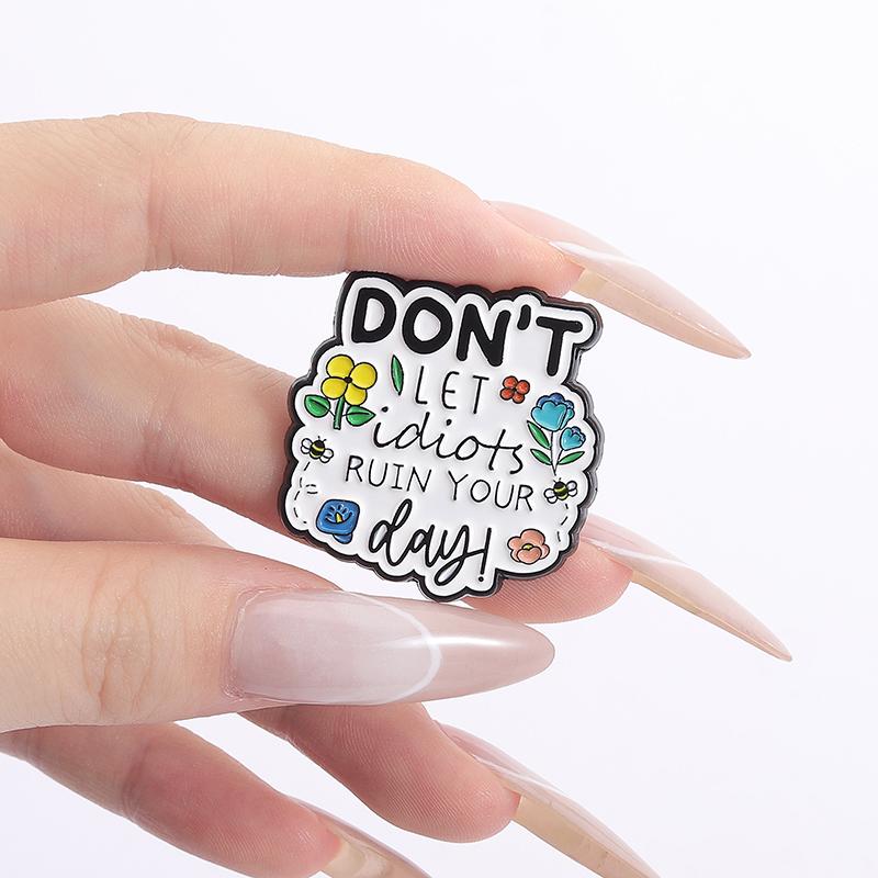 Inspirational Quotes Enamel Pins Custom SEEK PROGRESS NOT PERFECTION Brooches Lapel Badges Clothes Funny Jewelry Gift Friends