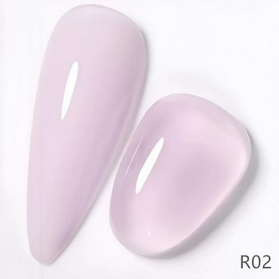 2-in-1 Nude Transparent Gel Nail Polish: Base & Top Coat