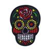 Patchion Mexican Skull Calavera Gray - Magnetic Backing - Embroidered Patch/Badge/Emblem