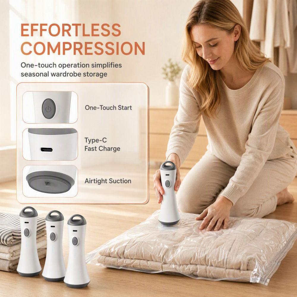Wireless Electric Vacuum Pump Portable Compressed Bag Air Pump Vacuum Bag Pump  Travel Use