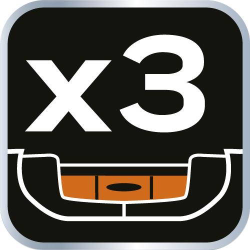 Aluminum spirit level with handle, 3 vials, magnet, milled lower surface, 80 cm