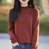 First-line Ready-to-wear Skin-friendly Velvet Half-turtleneck Sweater for Women In Autumn and Winter New Style Floral Yarn Thickened Base Sweater