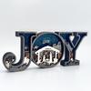 JOY Christmas Wooden Ornament: Creative Home/Office Decoration