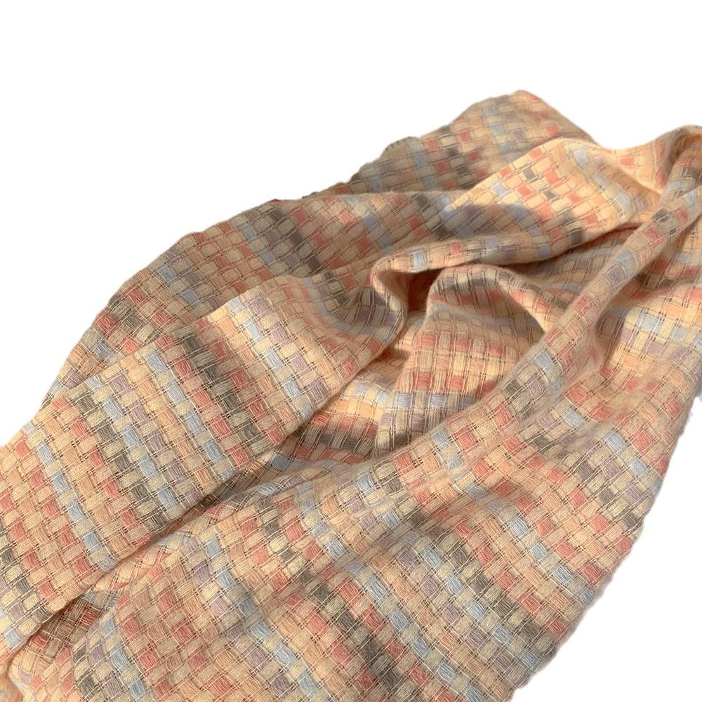 Rainbow Plaid Scarf for Women Winter Korean Version Sweet Soft Girl Student Versatile High End Scarf Thickened Warm Shawl