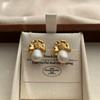 Natural Soft Baroque Pearl Stud Earrings Retro Sweet Elegant Exquisite Three-dimensional Niche Fashion Earrings
