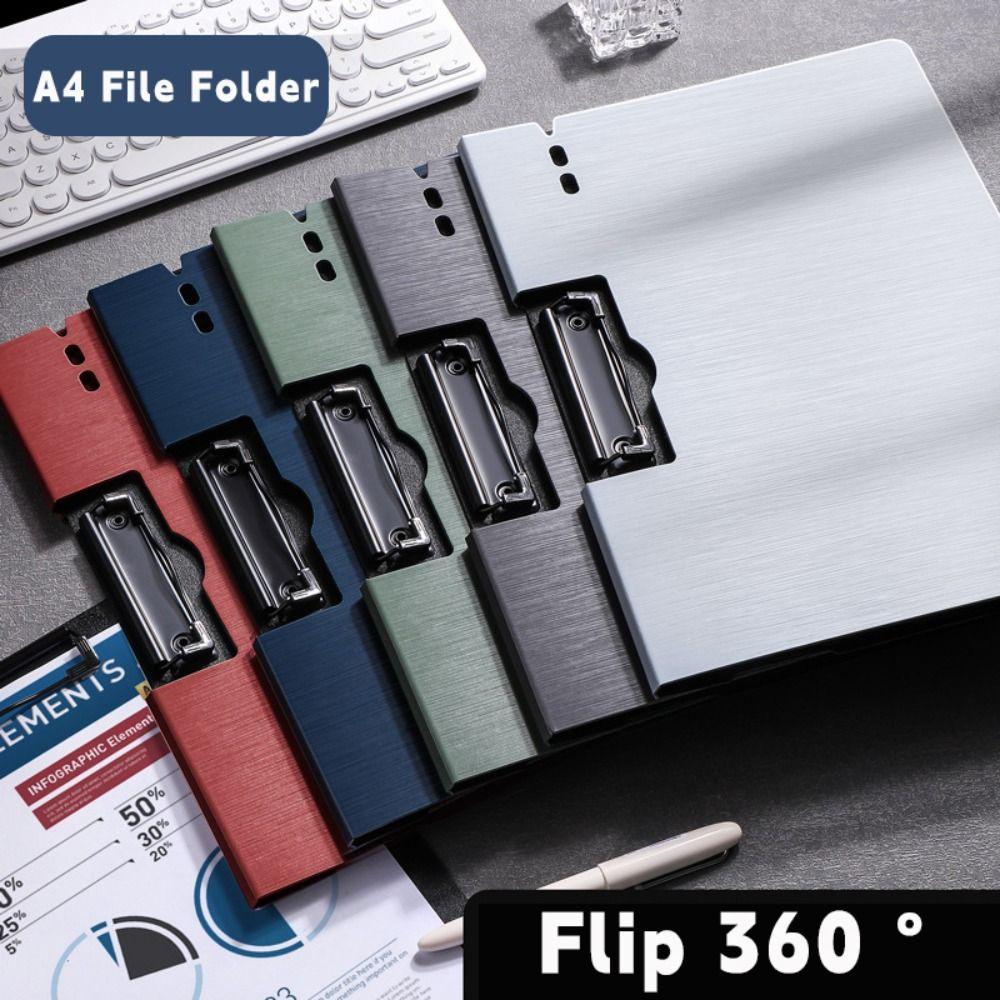 Horizontal/Vertical Clip Clipboard Thickened PP Writing Pad A4 File Folder  Document Management