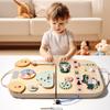 Montessori zaneprázdněná nástěnka LED světlo spínací hračky batole Dřevěná senzorická tabule cestovní hračky ovládání vypínače pro miminka vzdělávací hra