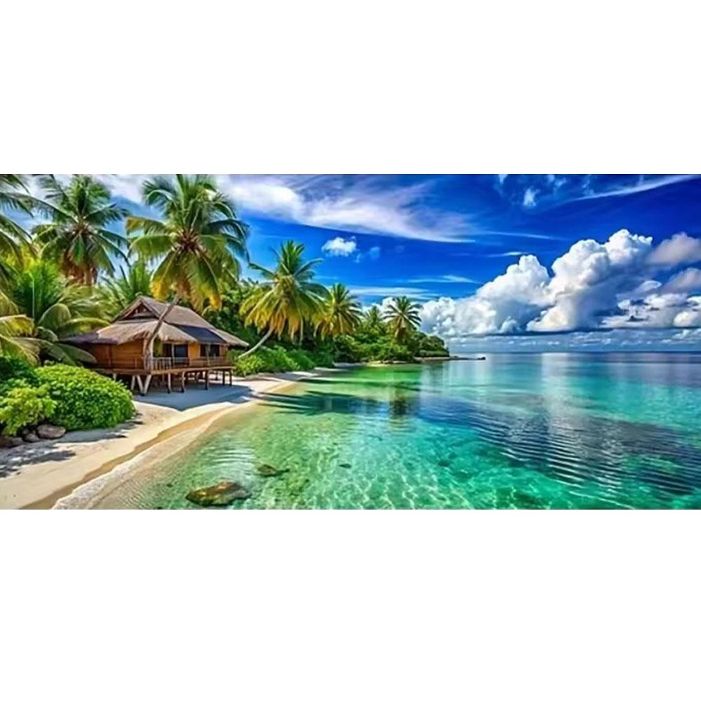 

Большой размер Мозаика Сделай сам Полные наборы для алмазной живописи Искусство Красивый лесной пейзаж с озером Вышивка крестом Стразы round 30x60cm красный