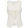 Women's Linen Blend Short Vest