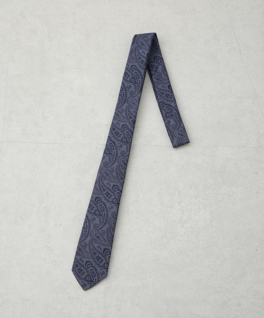 [Nano Universe] Kyoto Washable Shadow Paisley Tie, Size 2, Men's F 120, Navy, 668-5142205