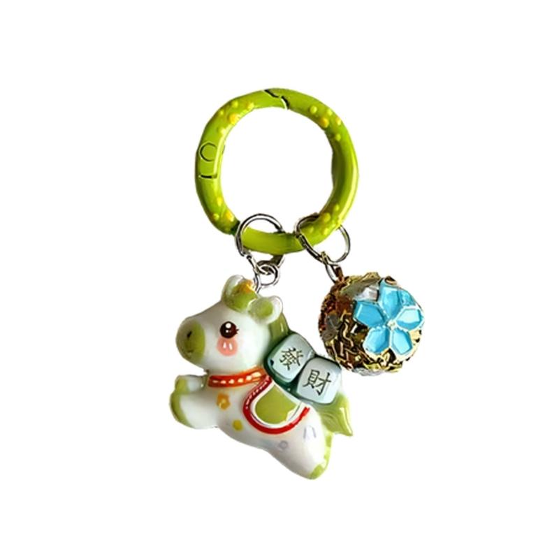 

Whimsical Resin Horse Key Accessory With Small Bell Elegant Keyrings Pendant Suitable For Keys Backpacks Or Phones